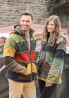 Patchwork Zip Jacket with Fleece Lining