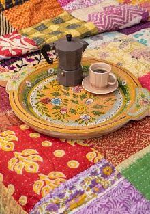 Vintage Parat Bowl Tray, Orange