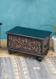 Handcarved Chest With Orissa Carving