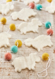 Felt Sheep Garland