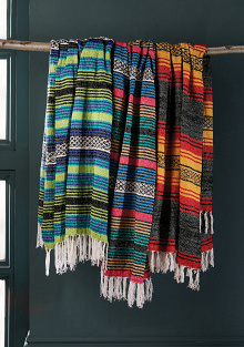 Recycled Cotton Stripe Throws