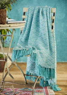 Recycled Bottle Waves Throw