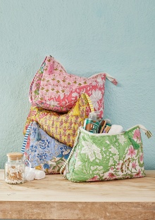 Patchwork Blockprint Large Wash Bag